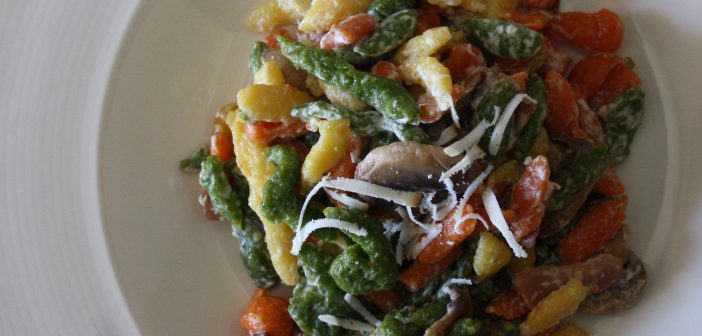 Ricetta Spaetzle Speck e Funghi