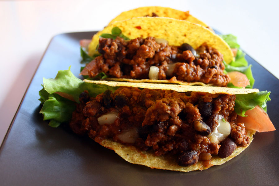 Tacos facili e veloci con chili di carne alla messicana