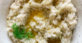 Risotto ai finocchi con riduzione agli agrumi