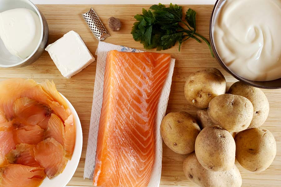 Sformato di salmone e patate ingredienti