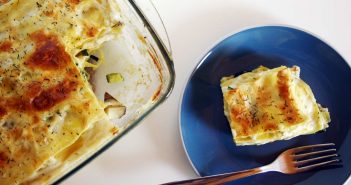 Lasagna bianca con zucchine e topinambur