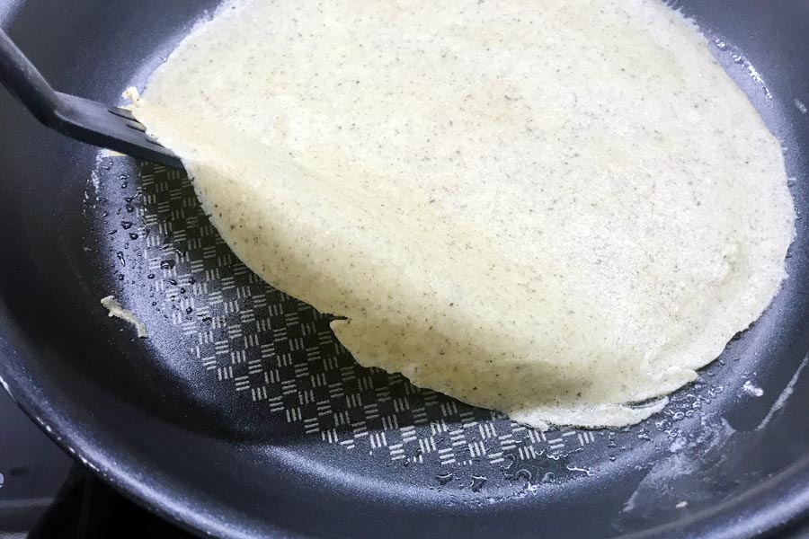 Creespelle di grano saraceno con verdure