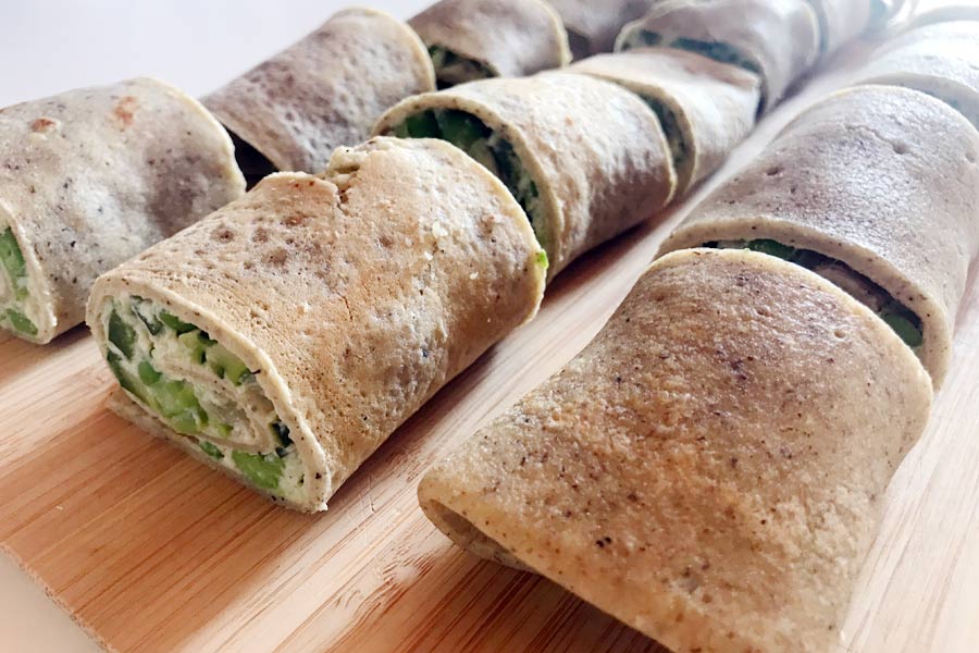 Creespelle di grano saraceno con verdure