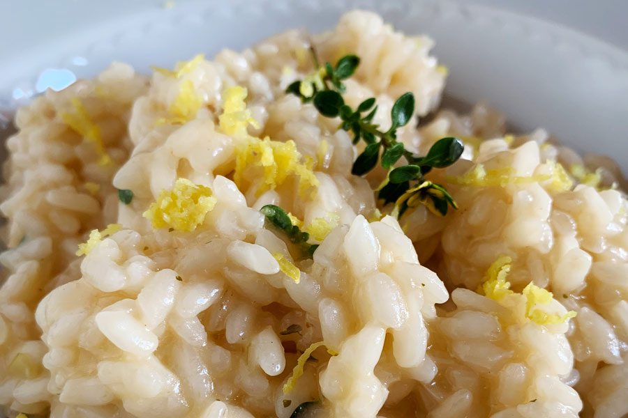 Risotto al limone e timo