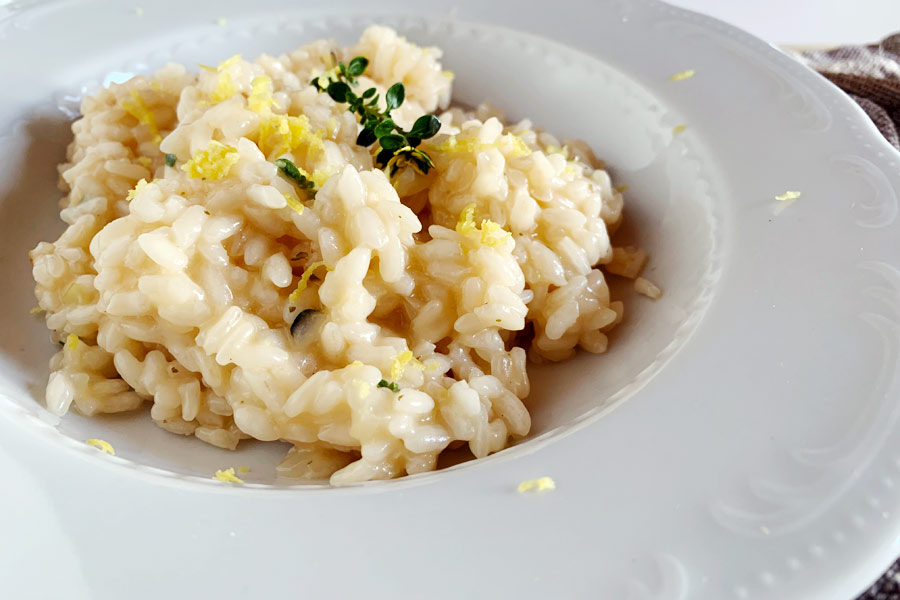 Risotto al limone e timo