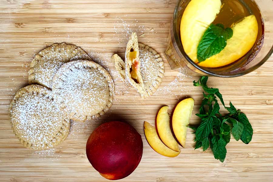 Biscotti senza burro con pesche