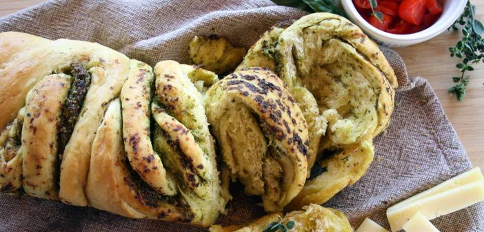 Pan brioche al pesto di basilico