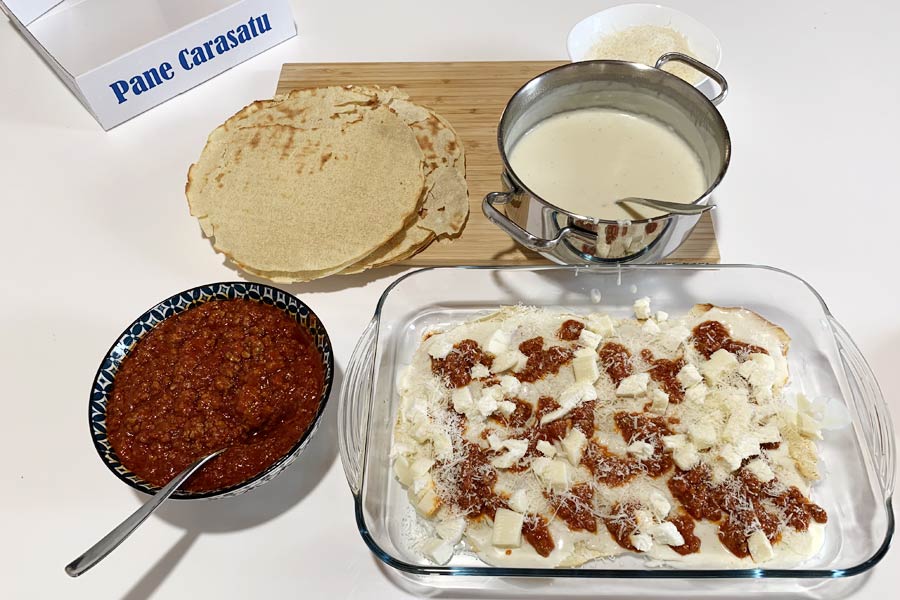 Lasagne con pane carasau